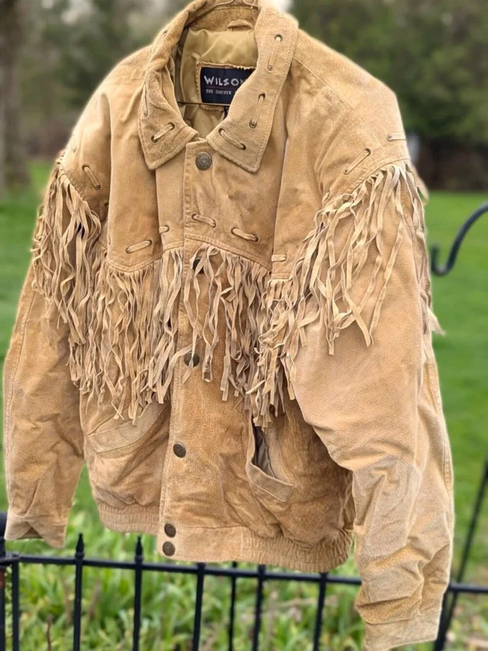 Vintage 1980's Wilsons leather/suede jacket - Picture 3 of 11